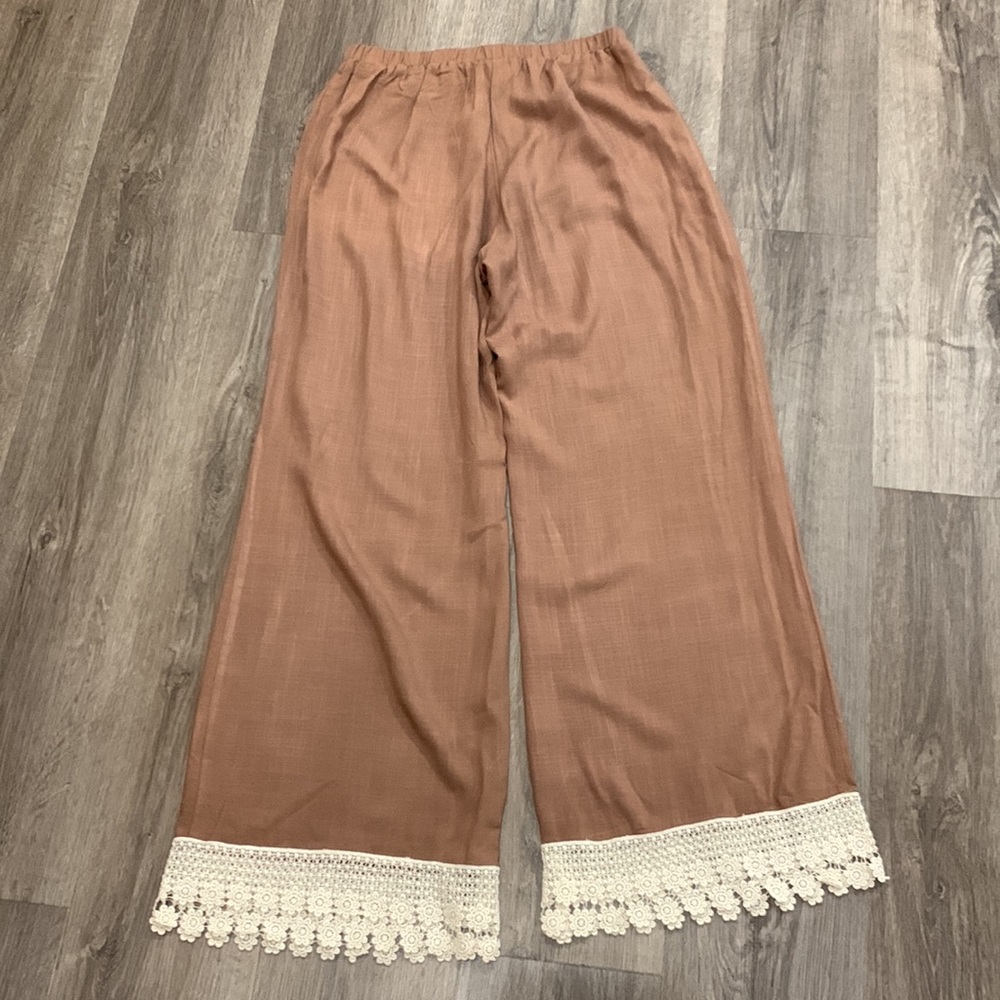 Lace bottom pants